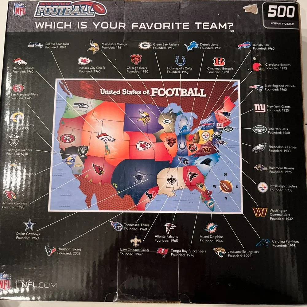 NFL and USA Football‎ Puzzles (Set of Two / NEW /kids toys /x)